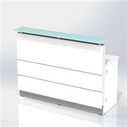 Polaris Reception Counter 1200W x 805D x 1120H Gloss White