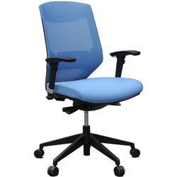Vogue Mesh Chair Blue Synchro w/ Adjustable Arms