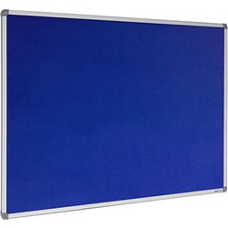 Visionchart Felt Pinboard 900x900mm Aluminium Frame Royal Blue