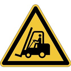 Durable Safety Signs Caution Forklifts Yellow