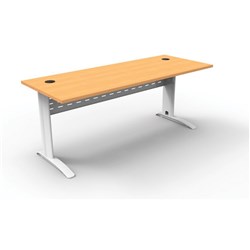 Rapid Span Straight Desk 1500 x 700 Beech & White