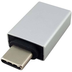 Shintaro USB-C Male to USB-A Female Adaptor Silver