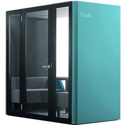 Inapod D Pod 2 - Acoustic Pod 4 Person Booth 2200Wx 1200Dx 2170H Turquoise