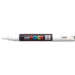 Uni PC-1M Posca Paint Marker 0.7-1.0mm Extra Fine White