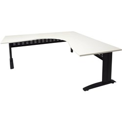 Rapid Span Corner Desk Workstation 1800 x 1800 x 700D White & Black