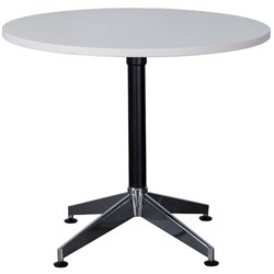 Typhoon Round Meeting Table 1200mm Diam White Top Black and Chrome Base