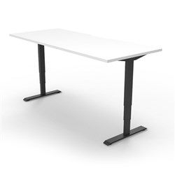 Boost+ Electric Desk Height Adjustable 1200W x 750D White/Black