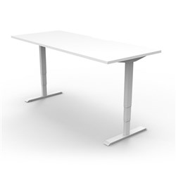 Boost+ Electric Desk Height Adjustable 1200W x 750D White/White