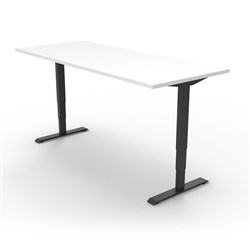 Boost+ Electric Desk Height Adjustable 1500W x 750D White/Black