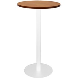 Estillo Round Dry Bar Table 600mm Cherry Top White Disc Base