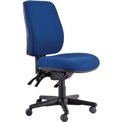 Buro Roma High Back Task Chair 3 Lever No Arms Blue