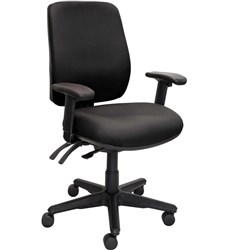 Buro Roma High Back Task Chair 3 Lever With Arms Black