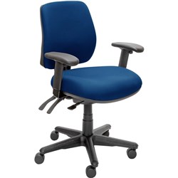 Buro Roma Mid Back Task Chair 3 Lever With Arms Blue