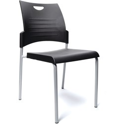 Buro Pronto 4 Legged Stacker Chair Black