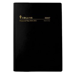 Collins Financial Year Diary A6 Week to Opening Black