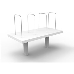 Rapidline Desk Mounted Shelf 600Wx300Dx450mmH Natural White