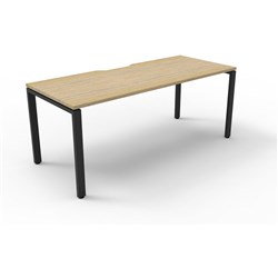 Deluxe Profile Desk 1500W x 750D Oak Top Black Frame