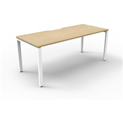 Deluxe Profile Desk 1500W x 750D Oak Top White Frame