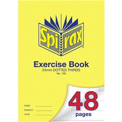 Spirax Exercise Book 105 A4 48 Page 24mm Dotted Thirds