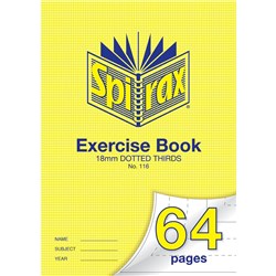 Spirax Exercise Book 116 A4 64 Page 18mm Dotted Thirds