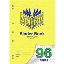 Spirax Binder Book 121 A4 96 Page 8mm Ruled