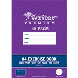 Writer Premium Exercise Book A4 8mm Ruled 48 Page - Star