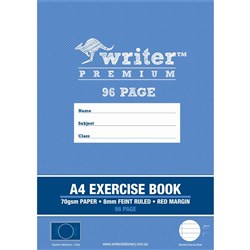 Writer Premium Exercise Book A4 8mm Ruled 96 Page - Circle