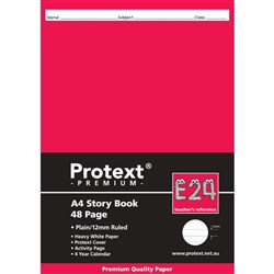 Protext Premium Story Book A4 12mm Plain and Ruled 48 Page - E24