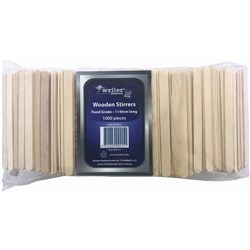 Writer Disposable Wooden Stirrers 114mm Pack of 1000