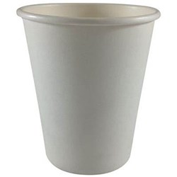 Writer Disposable Single Wall Paper Cups 227ml 8oz Box of 1000 White