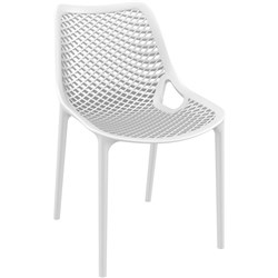 Air Indoor Outdoor Cafe Chair Extra Strong UV Stabilised Polypropylene White
