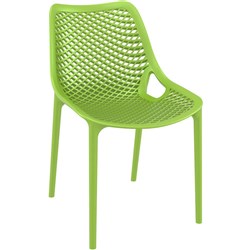 Air Indoor Outdoor Cafe Chair Extra Strong UV Stabilised Polypropylene Green