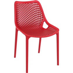 Air Indoor Outdoor Cafe Chair Extra Strong UV Stabilised Polypropylene Red