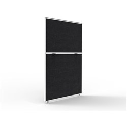 Shush 30 Desk Divider Screens 1200H x 750W White Frame Black Pinnable Fabric