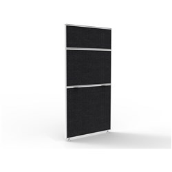 Shush 30 Desk Divider Screens 1500H x 750W White Frame Black Pinnable Fabric