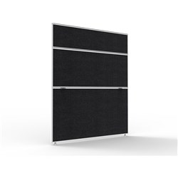 Shush 30 Desk Divider Screens 1500H x 1200W White Frame Black Pinnable Fabric