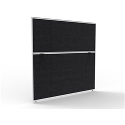 Shush 30 Desk Divider Screens 1200H x 1500W White Frame Black Pinnable Fabric