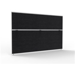 Shush 30 Desk Divider Screens 1200H x 1800W White Frame Black Pinnable Fabric