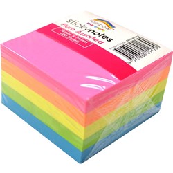 Rainbow My Craft Stick On Notes 76x76mm Fluoro Assorted Pack of 500