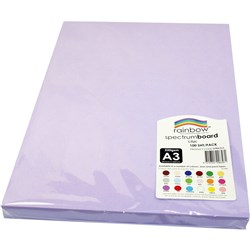 Rainbow Spectrum Board A3 220gsm Lilac 100 Sheets