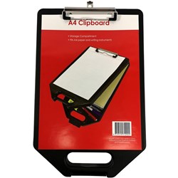 Stat A4 Storage Clipboard Black