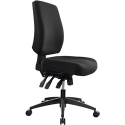 Buro Tidal Office Chair Mid Back No Arms Seat Slide Black Fabric Seat and Back