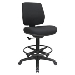 Buro Roma Mid Back Chair 1 Lever with Drafting Kit Black