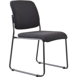 Buro Mario Sled Base Chair No Arms Black Fabric Seat And Back