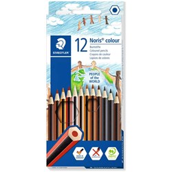 Staedtler Noris Colour Pencils People Of The World Pack of 12 Assorted Colours