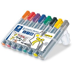 Staedtler 356 Lumocolor Flipchart Marker Assorted Colours Wallet of 8