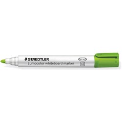Staedtler 351 Lumocolor Whiteboard Marker Bullet Light Green Box of 10