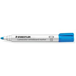 Staedtler 351 Lumocolor Whiteboard Marker Bullet Light Blue Box of 10