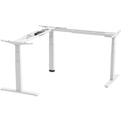 Ergovida Electric Corner Height Adjustable Frame Only White
