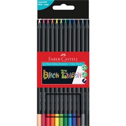 Faber-Castell Black Edition Colouring Pencils Box of 12